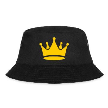 yellow crown birthday gift birthday gifts - Bucket Hat - black - Front - Lela (165cm)