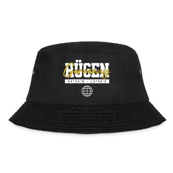 Rügen Deutschland Koordinaten Reise Souvenir - Bucket Hat - Schwarz - Vorne