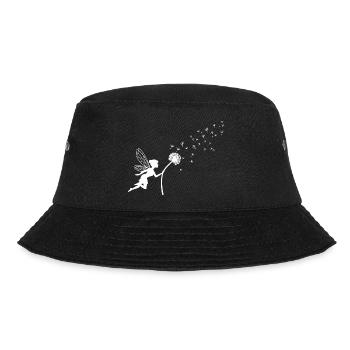 Schmetterlingdesign Pusteblumen Wiese Herzen Feen - Bucket Hat - Schwarz - Vorne