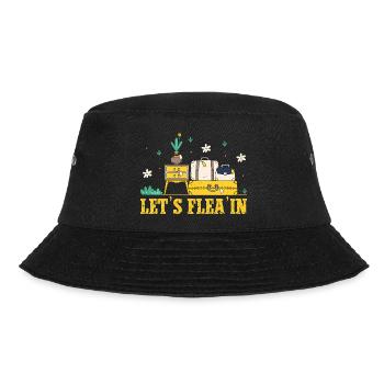 Thrift Shopper Let´s Flea´In Thrift Store - Bucket Hat - Schwarz - Vorne