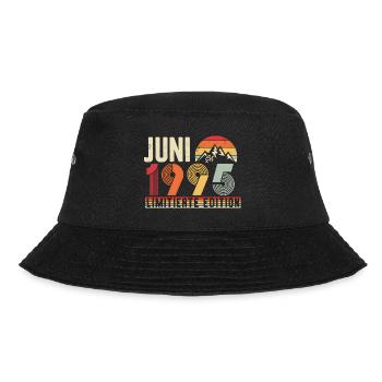 Juni 1995 Limitierte Edition Vintage Retro 1995  - Bucket Hat - Schwarz - Vorne