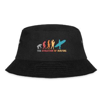Surf-Evolution des Surfens Surfer-Humor - Bucket Hat - Schwarz - Vorne - Lela (165cm)