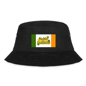 "Feckin' Gobshite" Ireland Flag, Irish Insult - Bucket Hat - black - Front - Lela (165cm)