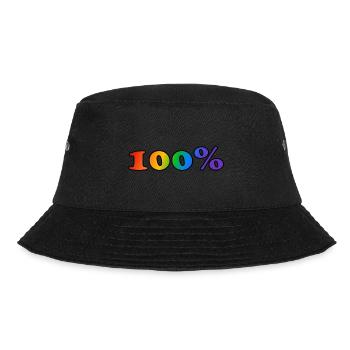100 Prozent schwul - Bucket Hat - Schwarz - Vorne - Lela (165cm)