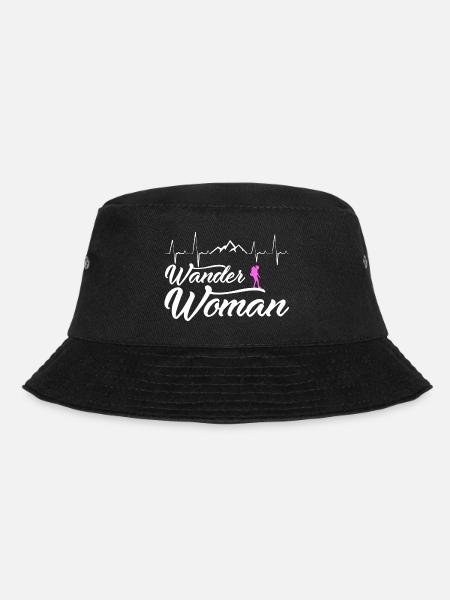Wander Woman Hobby Wandern Geschenkidee - Bucket Hat - Schwarz