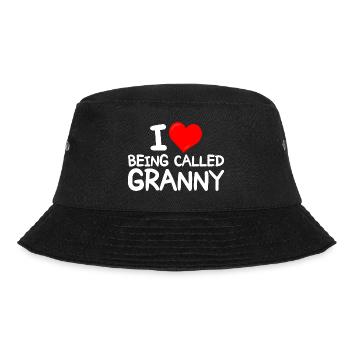 Lustige Idee für Omas Ich liebe es, Oma genannt zu werden - Bucket Hat - Schwarz - Vorne - Lela (165cm)