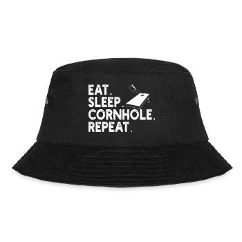 Humor Man Cornhole Player - Bucket Hat - black - Front - Lela (165cm)