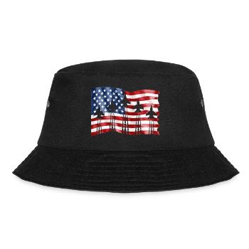 Amerikanische Kampfjets 4. Juli - Bucket Hat - Schwarz - Vorne - Lela (165cm)