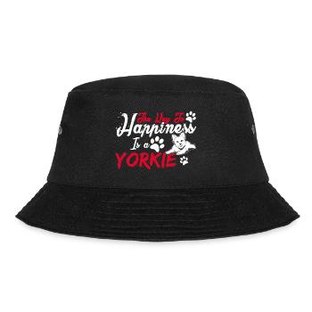 The Key To Happiness Is A Yorkie - Bucket Hat - black - Front - Lela (165cm)