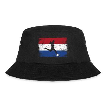 Niederlande Fußball Fan von Holland Mannschaft - Bucket Hat - Schwarz - Vorne - Lela (165cm)