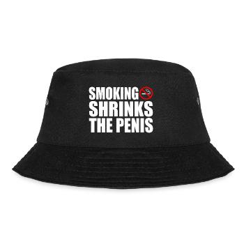 Smoking shrinks the penis - Bucket Hat - Schwarz - Vorne - Lela (165cm)