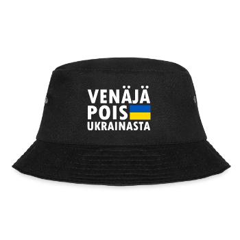 venäjä pois ukrainasta - Bucket Hat - Schwarz - Vorne - Lela (165cm)