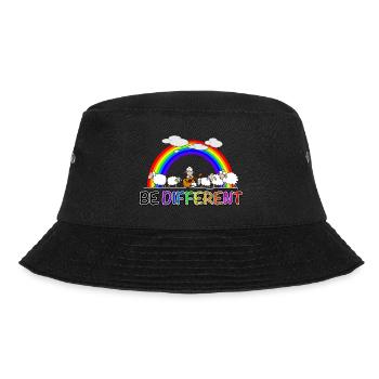 Schaf - be different - Bucket Hat - Schwarz - Vorne - Lela (165cm)
