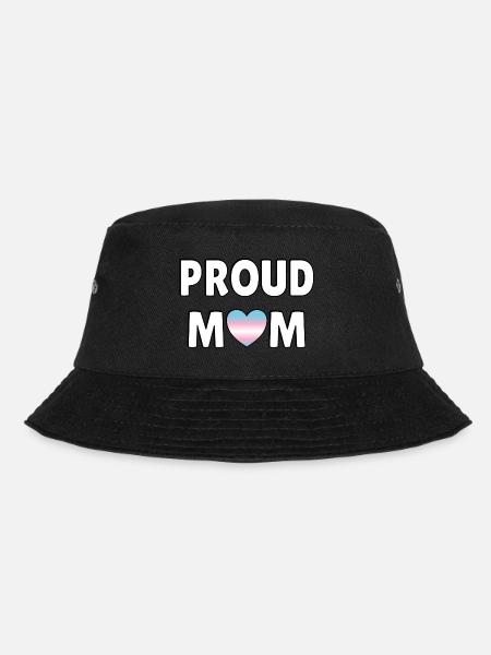 Stolze Mama Trans Flagge Herz - Bucket Hat - Schwarz