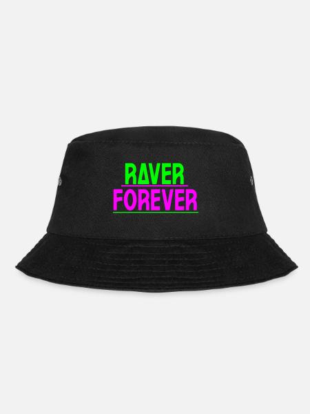 Raver forever - Bucket Hat - black
