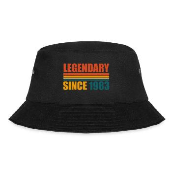 Legendär seit 1983 - Bucket Hat - Schwarz - Vorne - Lela (165cm)