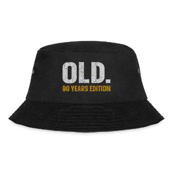Old 90 Years Edition 90th Birthday Gift Idea - Bucket Hat - black - Front - Lela (165cm)