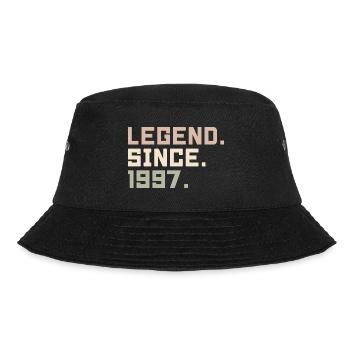 Legenden wurden im 1997 geboren Geschenkideen 1997 - Bucket Hat - Schwarz - Vorne - Lela (165cm)