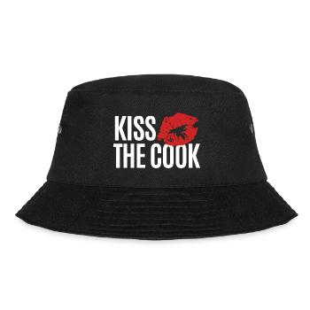 Kiss the cook - kochen - Spruch - Bucket Hat - black - Front - Lela (165cm)