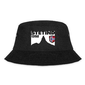 Stetind Norge Norwegische Flagge Berg Kletterer - Bucket Hat - Schwarz - Vorne - Lela (165cm)