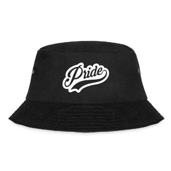 Pride-Schriftzug Logo - Bucket Hat - Schwarz - Vorne - Lela (165cm)
