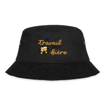 Tout travail mérite sa bière / Humour / Alcool - Bob - noir - Devant - Lela (165cm)