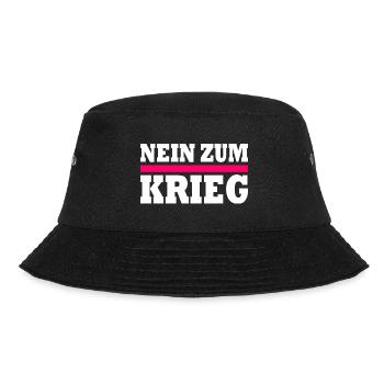 Nein zum krieg - Bucket Hat - Schwarz - Vorne - Lela (165cm)