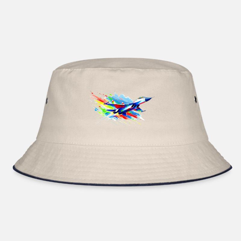Fighter Jet - Color Splash Bucket Hat