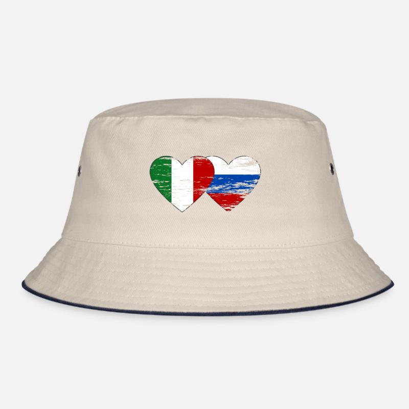 Italie Russie Drapeau Coeur Utilisé Bob