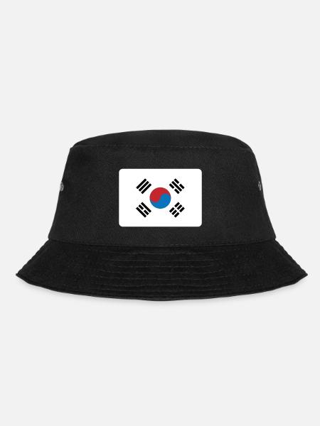 SOUTH KOREA FLAG - Bucket Hat - black
