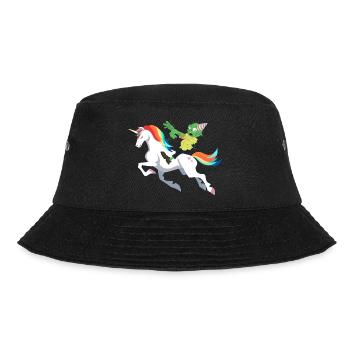 Happy Halloween Einhorn Zombie lustig Geschenk - Bucket Hat - Schwarz - Vorne - Lela (165cm)