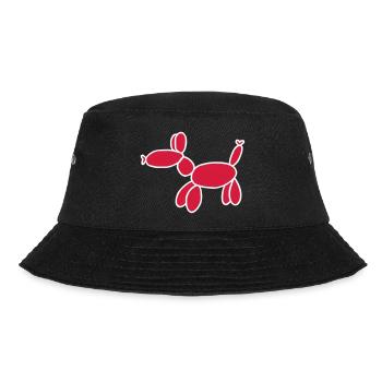 Luftballon Tier Geschenk - Bucket Hat - Schwarz - Vorne - Lela (165cm)
