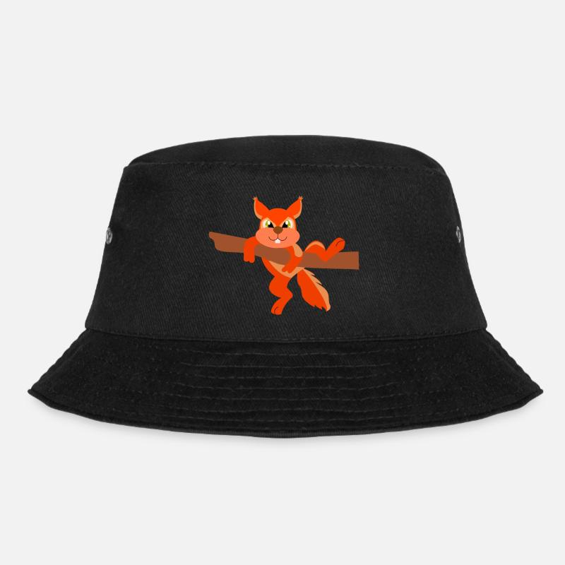 Eichhörnchen - Bucket Hat - Schwarz
