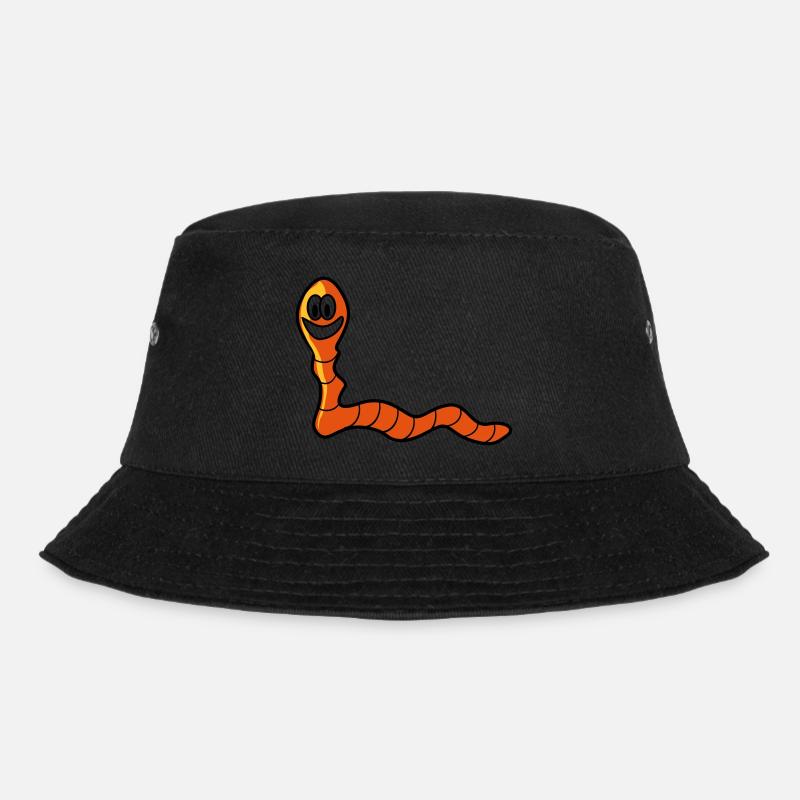 Earthworm worm - Bucket Hat - black