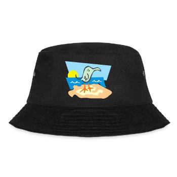 beach strand summer sommer vacation urlaub45 - Bucket Hat - Schwarz - Vorne - Lela (165cm)