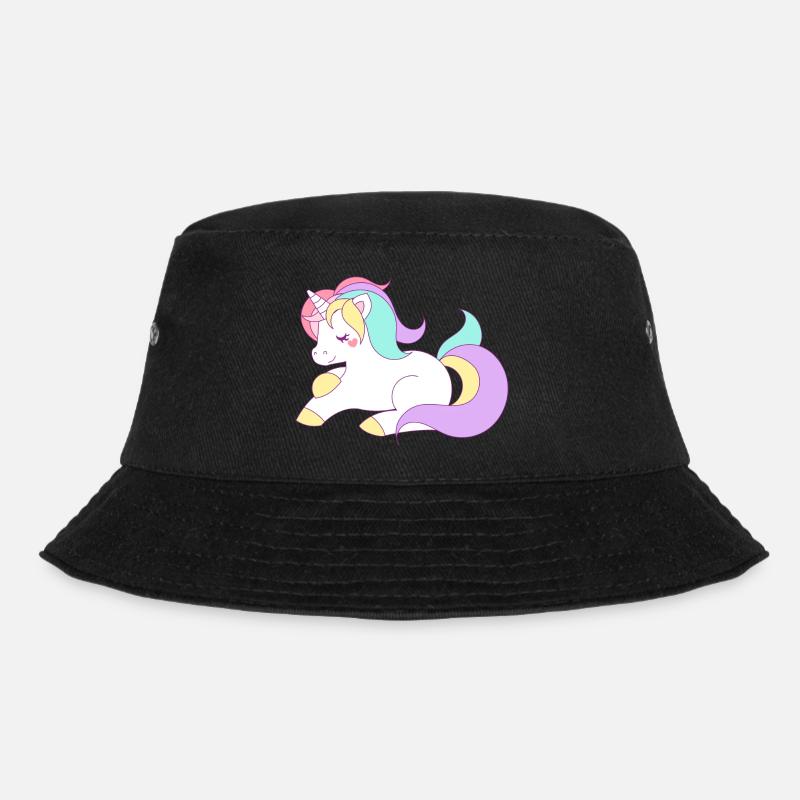Einhorn Comic - Bucket Hat - Schwarz