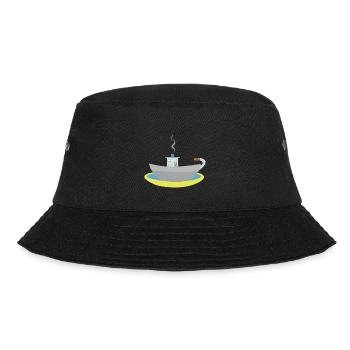 Kaffeetassenschiff - Bucket Hat - Schwarz - Vorne - Lela (165cm)