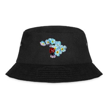 Ladybird & forget-me-not design by Jimkins - Bucket Hat - black - Front - Lela (165cm)