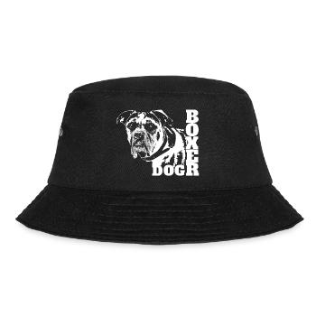 Deutscher Boxer Hund - German Boxer Dog - Bucket Hat - Schwarz - Vorne - Lela (165cm)