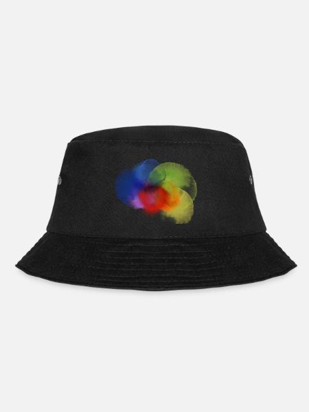 Farbklecks - Bucket Hat - Schwarz