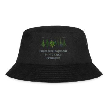gegen jede krankheit ist ein kraut gewachsen - Bucket Hat - Schwarz - Vorne - Lela (165cm)