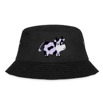 Lustige Kuh Luise - Bauernhof - Bucket Hat - Schwarz - Vorne - Lela (165cm)
