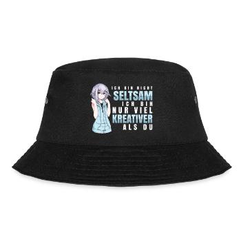 Anime - Kreativer als du - Bucket Hat - Schwarz - Vorne - Lela (165cm)