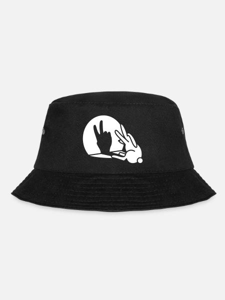 Kaninchen Schatten Hand Geburtstag Zwei 2 Jahre - Bucket Hat - Schwarz