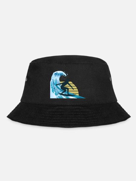 Surfen surfer surfing - Bucket Hat - Schwarz