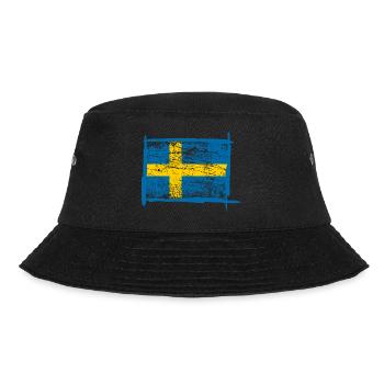 Flagge von Schweden - Bucket Hat - Schwarz - Vorne - Lela (165cm)