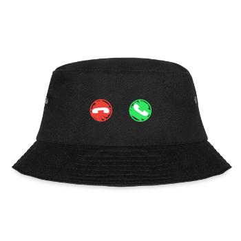 Anruf Symbol Lustig - Bucket Hat - Schwarz - Vorne - Lela (165cm)