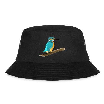 Europäischer Eisvogel - Bucket Hat - Schwarz - Vorne - Lela (165cm)