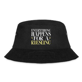 Alles passiert für Riesling - Bucket Hat - Schwarz - Vorne - Lela (165cm)