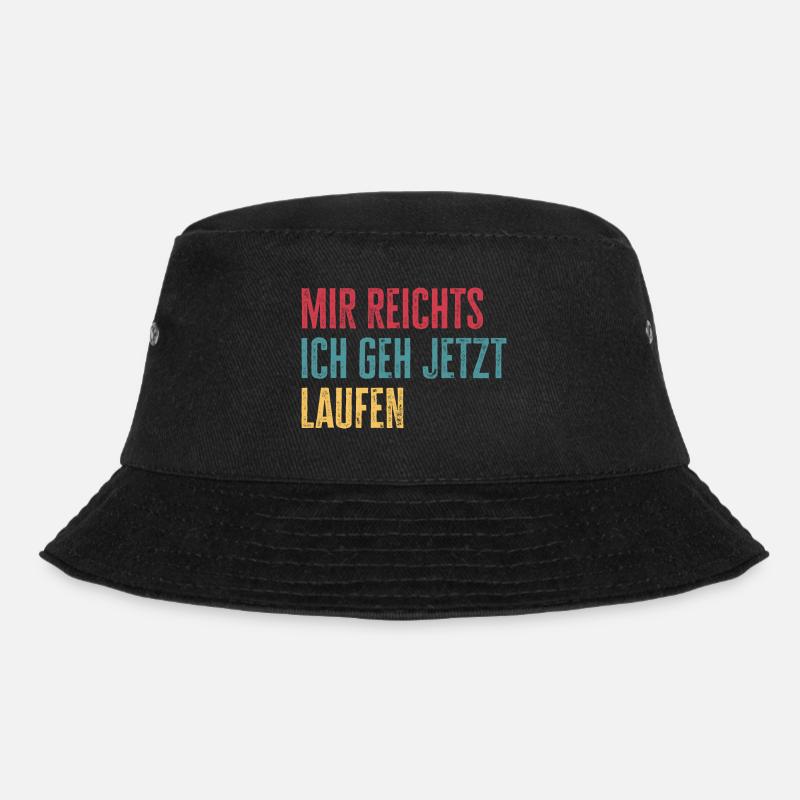 Enough enough, I go jogging marathon - Bucket Hat - black